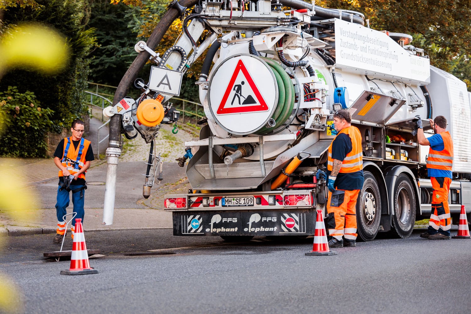 Mitarbeiter der sem in Aktion